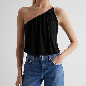 Express Skimming One Shoulder Draped Tank NWT size MEDIUM